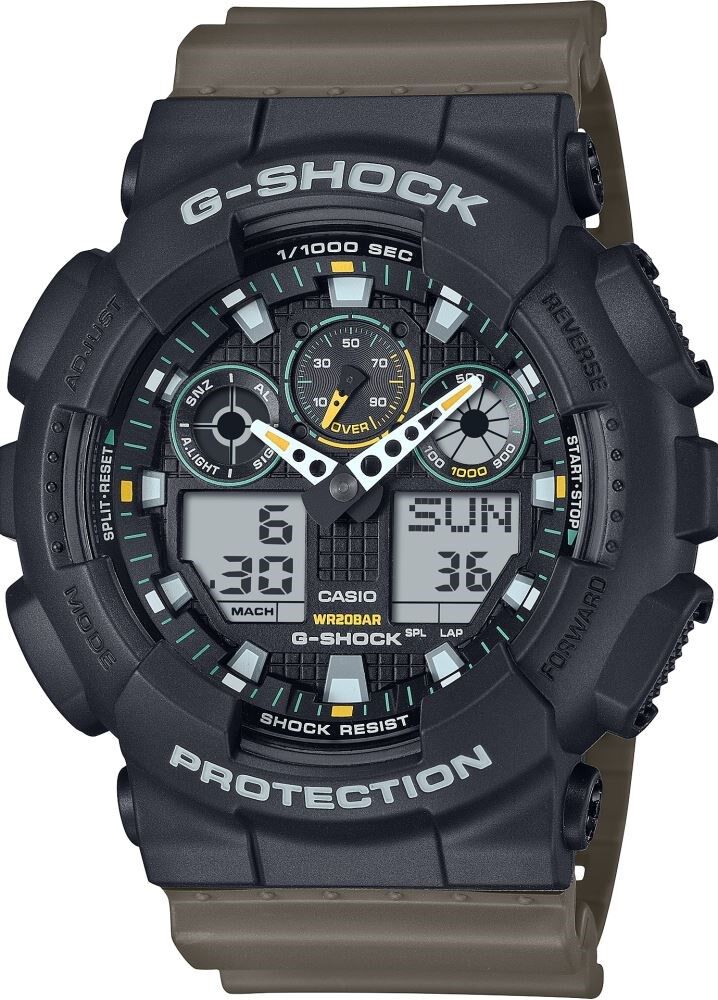 CASIO GA-100TU-1A3DR Analog & Dijital ERKEK KOL SAATİ