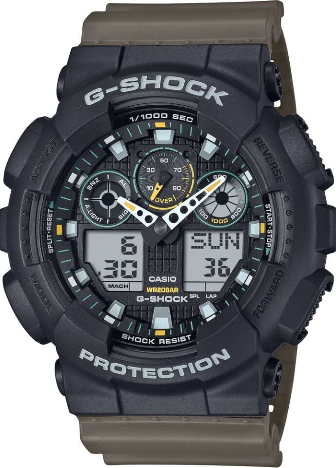 CASIO GA-100TU-1A3DR Analog & Dijital ERKEK KOL SAATİ
