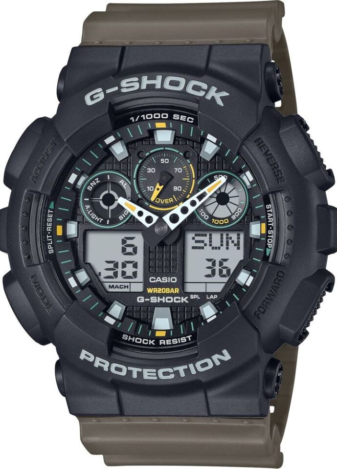 CASIO GA-100TU-1A3DR Analog & Dijital ERKEK KOL SAATİ