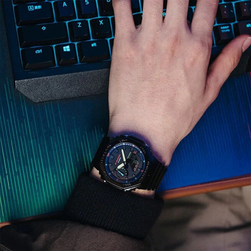 CASIO GA-2100RGB-1ADR Analog & Dijital ERKEK KOL SAATİ