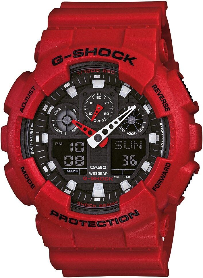 CASIO GA-100B-4ADR Analog & Dijital ERKEK KOL SAATİ